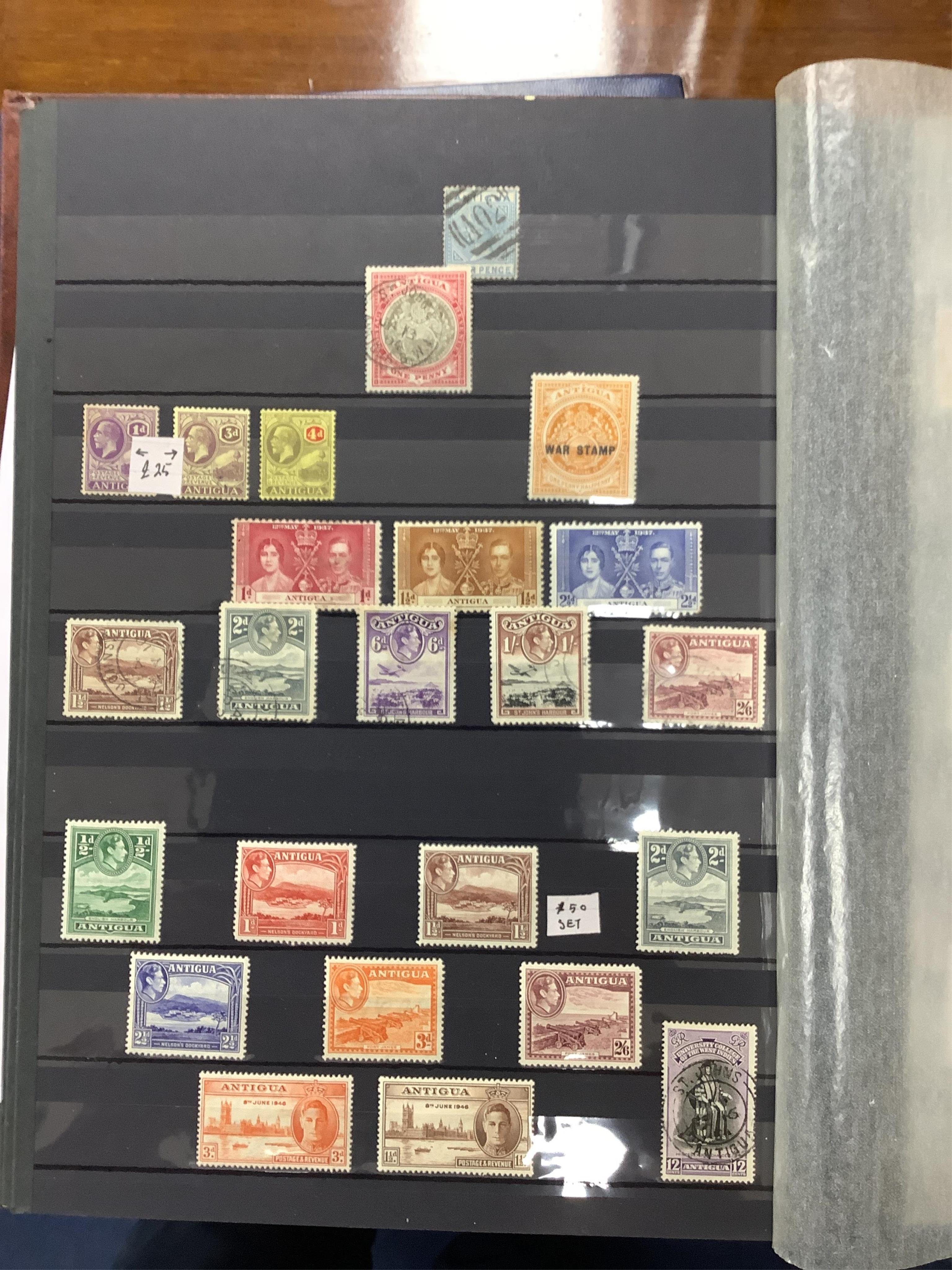 Two albums of stamps - British Guiana to Dominica and Australia to Bermuda